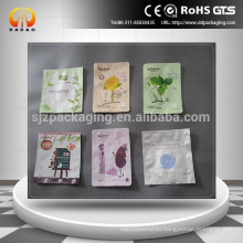 color printed laminated aluminum foil facial mask bag/Ziplock Facial Mask Bag